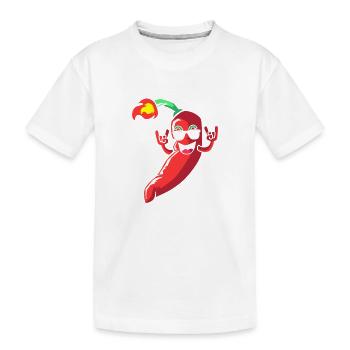 Chipotle Chilli Jalapeno Scharf Chili Chilischote - Kinder Premium Bio T-Shirt - Weiß - Vorne