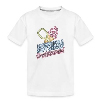 Joueur de pickleball à la recherche d’un dinking soft serve - T-shirt bio Premium Enfant - blanc - Devant