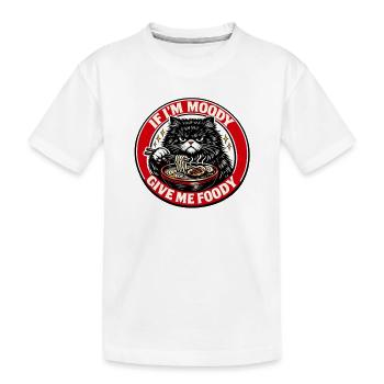 Logo de la soupe de nouilles au chat de mauvaise humeur - T-shirt bio Premium Enfant - blanc - Devant