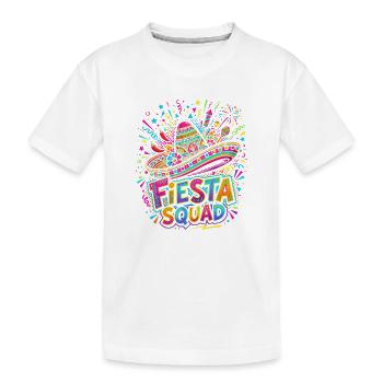 Fiesta Squad Sombrero Burst - Kinder Premium Bio T-Shirt - Weiß - Vorne