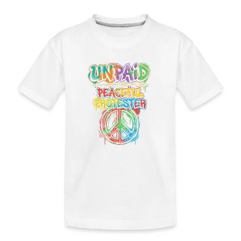 Manifestant pacifique du graffiti - T-shirt bio Premium Enfant - blanc - Devant