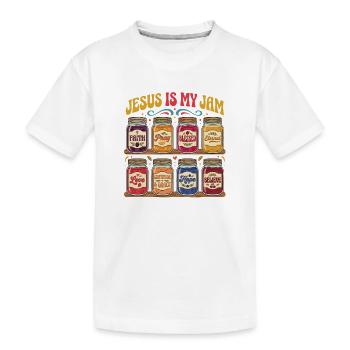 Jésus est mon truc – Verres de foi - T-shirt bio Premium Enfant - blanc - Devant