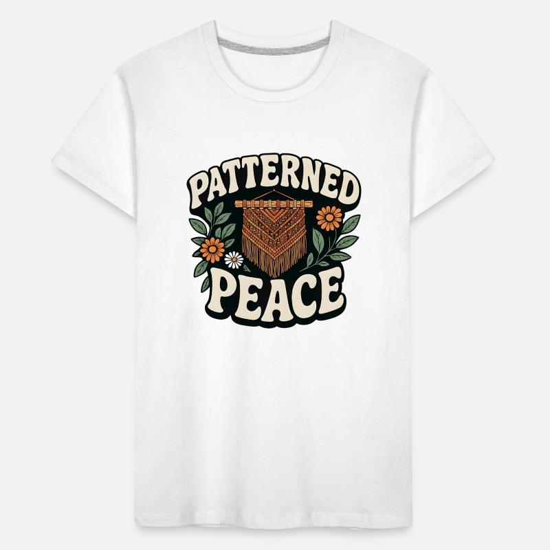 Patterned Calm | Macrame Boho Kids' Premium Organic T-Shirt