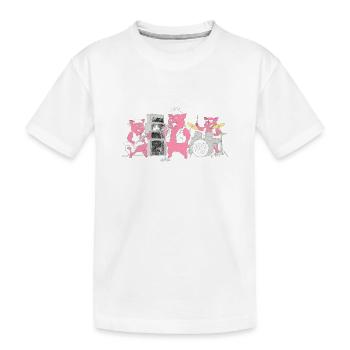 Rawk Pigs Rockband - Kinder Premium Bio T-Shirt - Weiß - Vorne