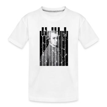 Glitch Mozart Art classique du portrait - T-shirt bio Premium Enfant - blanc - Devant