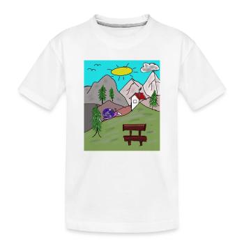 Alps Snails Post Letter Mountains Alm Postman - Kids' Premium Organic T-Shirt - white - Front