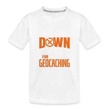 Prêt pour le géocaching Art GPS Hunter - T-shirt bio Premium Enfant - blanc - Devant