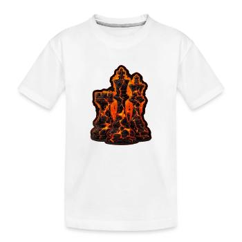 T-shirt Chess Lava Pieces pour hommes - T-shirt bio Premium Enfant - blanc - Devant