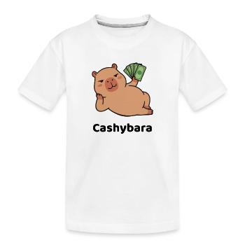 Geldschein Schwein - Cashybara - Moneymaker - Kinder Premium Bio T-Shirt - Weiß - Vorne