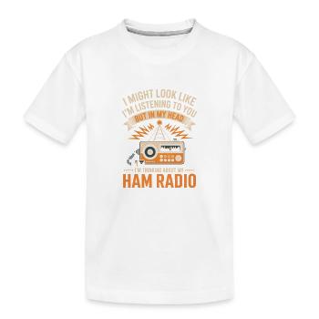 Ham Radio Daydreams Tee - Kids' Premium Organic T-Shirt - white - Front