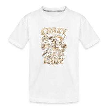 Medieval Festival Crazy Renaissance Lady - Kids' Premium Organic T-Shirt - white - Front