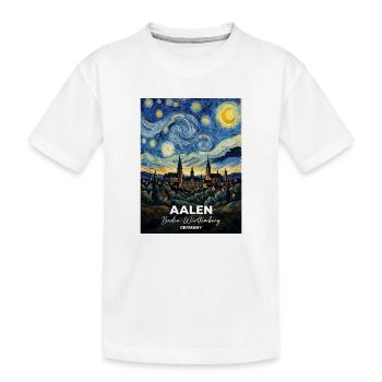 Aalen Sternennacht - Kinder Premium Bio T-Shirt - Weiß - Vorne