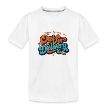 Livraison en mode standard | Dicton du facteur - T-shirt bio Premium Enfant - blanc - Devant