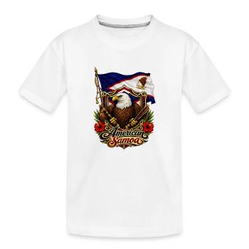 Adlerflagge von Amerikanisch-Samoa - Kinder Premium Bio T-Shirt - Weiß - Vorne