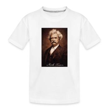 Portrait en sépia de Mark Twain - T-shirt bio Premium Enfant - blanc - Devant
