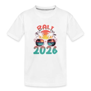 Bali 2026 - Kinder Premium Bio T-Shirt - Weiß - Vorne