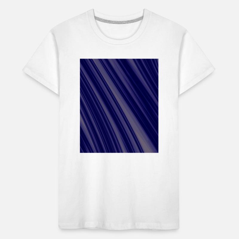 Navy Diagonal Structures Kids' Premium Organic T-Shirt