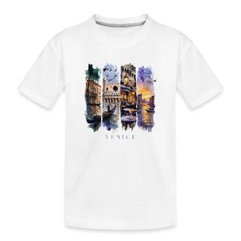Voyage de vacances à Venise – Cadeau en Italie - T-shirt bio Premium Enfant - blanc - Devant