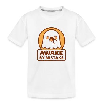 Réveillé par erreur | Humour fantomatique - T-shirt bio Premium Enfant - blanc - Devant