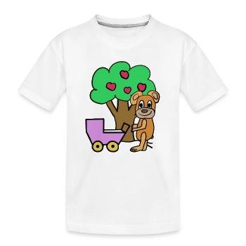 Maman en peluche Bébé Bébé Ours - T-shirt bio Premium Enfant - blanc - Devant