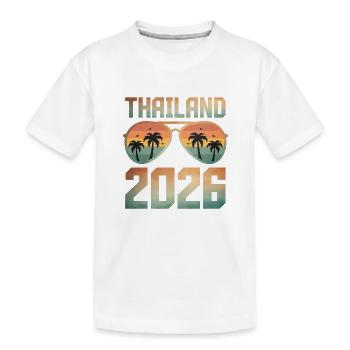 Thailand 2026 - Kinder Premium Bio T-Shirt - Weiß - Vorne