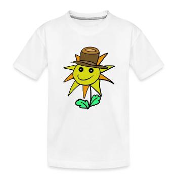 Blume Garten Hobbygärtner Flora Natur  - Kinder Premium Bio T-Shirt - Weiß - Vorne