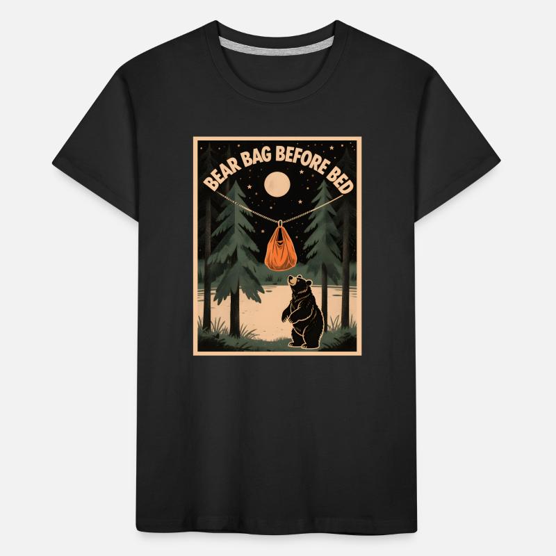 Bear bag before sleeping | Camping Kids' Premium Organic T-Shirt