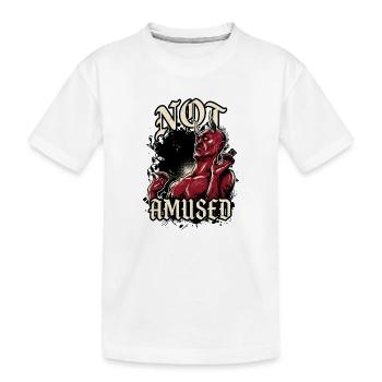 Diable Rouge Pas Amusé Drôle - T-shirt bio Premium Enfant - blanc - Devant