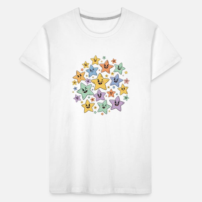 Bunte Sternchen Explosion Kinder Premium Bio T-Shirt