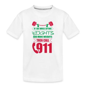 Haltérophilie musculaire - T-shirt bio Premium Enfant - blanc - Devant