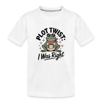 Plot Twist Frog : J’avais raison - T-shirt bio Premium Enfant - blanc - Devant