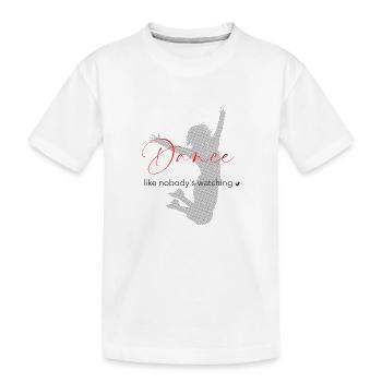 Silhouette de femmes dansantes avec inscription - T-shirt bio Premium Enfant - blanc - Devant