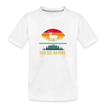 Tir à l’arc Tir à l’arc Tir à l’arc - T-shirt bio Premium Enfant - blanc - Devant
