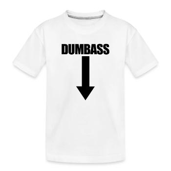 Dummkopf Pfeil nach unten Lustig Ich bin ein Dummk - Kinder Premium Bio T-Shirt - Weiß - Vorne