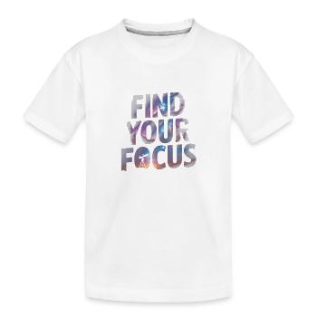 Trouvez votre attention dans les étoiles - T-shirt bio Premium Enfant - blanc - Devant
