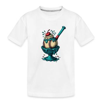 Plaisir Sundae de baseball - T-shirt bio Premium Enfant - blanc - Devant