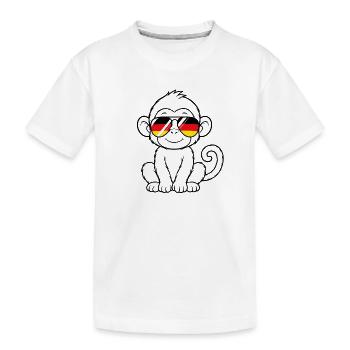 German flag monkey german Germany monkey - Kids' Premium Organic T-Shirt - white - Front