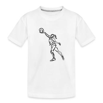 Joueur de volley-ball - T-shirt bio Premium Enfant - blanc - Devant