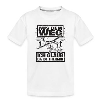 Ich Glaub Da ist Thermik Segelflieger - Kinder Premium Bio T-Shirt - Weiß - Vorne