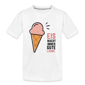 Eis Gute Laune - Kinder Premium Bio T-Shirt - Weiß - Vorne