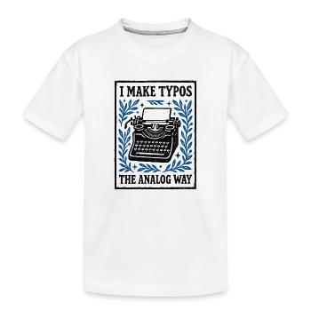 Fautes de frappe analogiques | Humour de machine à écrire - T-shirt bio Premium Enfant - blanc - Devant