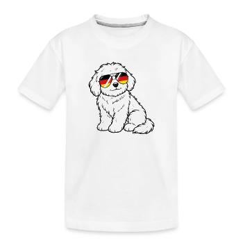 German flag dog German Germany dogs - Kids' Premium Organic T-Shirt - white - Front