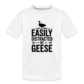 Oies Oies, Oies, Drôle, Cadeau des Oies - T-shirt bio Premium Enfant - blanc - Devant