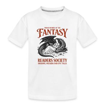 Fantasy Readers, Guild, Dragons & Spells Books - Kids' Premium Organic T-Shirt - white - Front