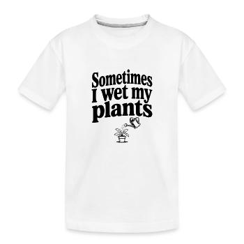 Parfois, je mouille mes plantes - T-shirt bio Premium Enfant - blanc - Devant