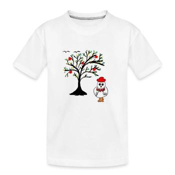 Pommier Poule Poule Poule Arbre à poules - T-shirt bio Premium Enfant - blanc - Devant