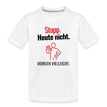 Stopp - Kinder Premium Bio T-Shirt - Weiß - Vorne