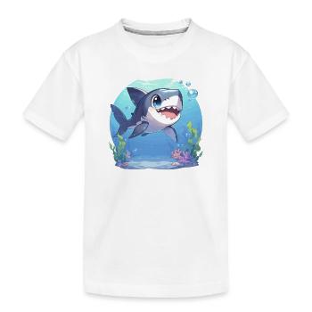 Grand requin blanc Grand requin blanc - T-shirt bio Premium Enfant - blanc - Devant