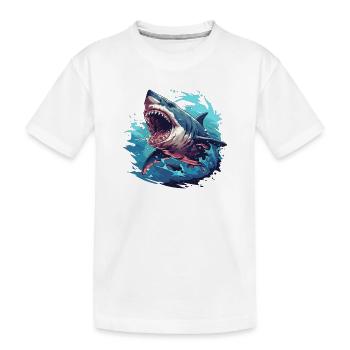 Grand requin blanc Grand requin blanc - T-shirt bio Premium Enfant - blanc - Devant