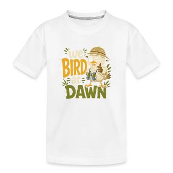 Observation des oiseaux de l’aube - T-shirt bio Premium Enfant - blanc - Devant
